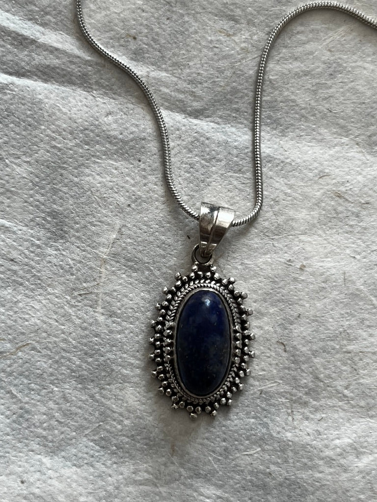 Ethereal Lapis Lazuli pendant/Sterling silver