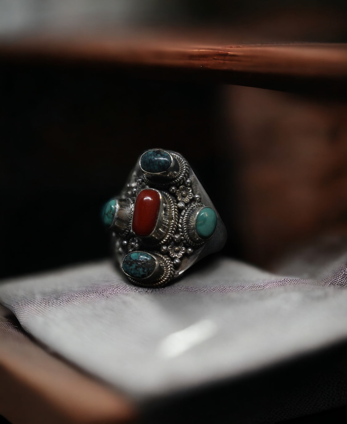 Antique Turquoise carnelian rings