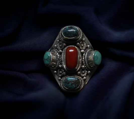 Antique Turquoise carnelian rings