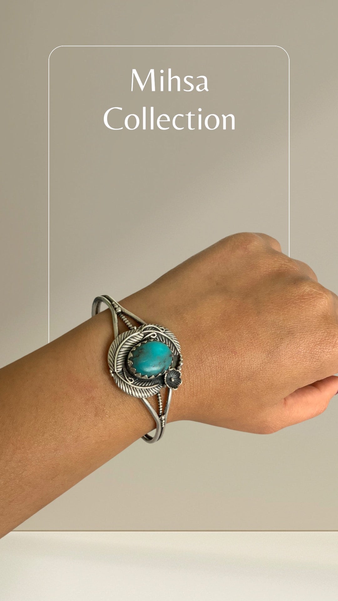 Plumeria Turquoise Cuff Bangle