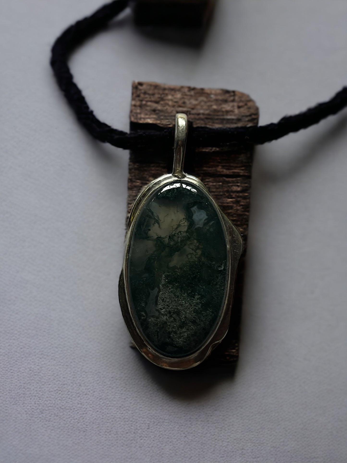 Natural Moss Agate Pendant