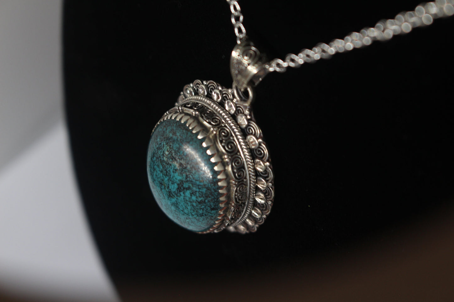 Statement Natural Turquoise Pendants / Sterling Silver